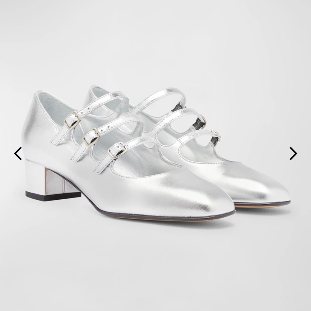 Carel Kina Metallic Mary Jane Ballerina Pump
